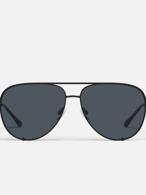 QUAY polarized High Key Mini (Black Aviator) Sunglasses